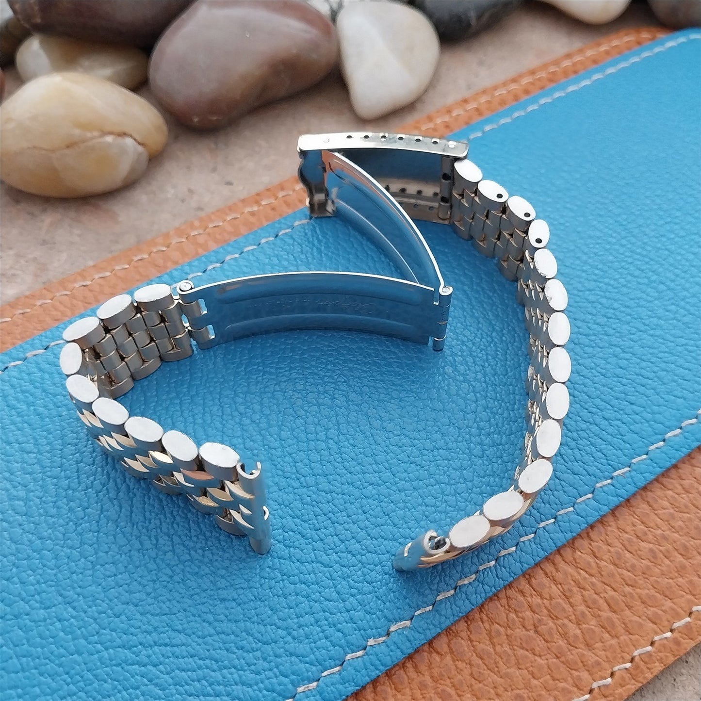 19mm 18mm JB Champion USA Bullet Link Gold rgp 1970s Unused Vintage Watch Band