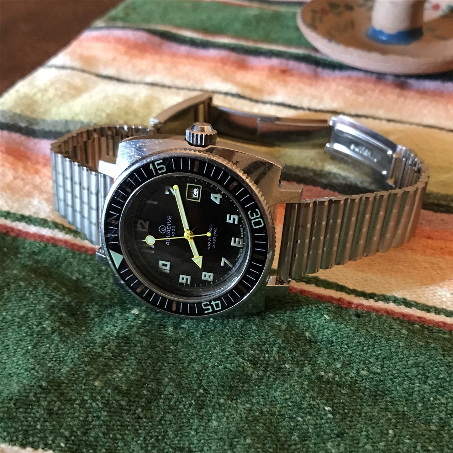 20mm Stainless Steel Barrel Link Unused nos 1970s FS German Vintage Watch Band