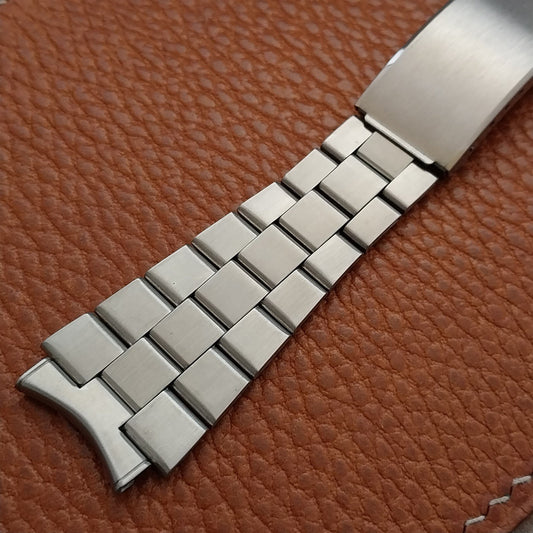 Vintage 19mm Flared Stainless Steel Kreisler Stelux Unused Classic Watch Band