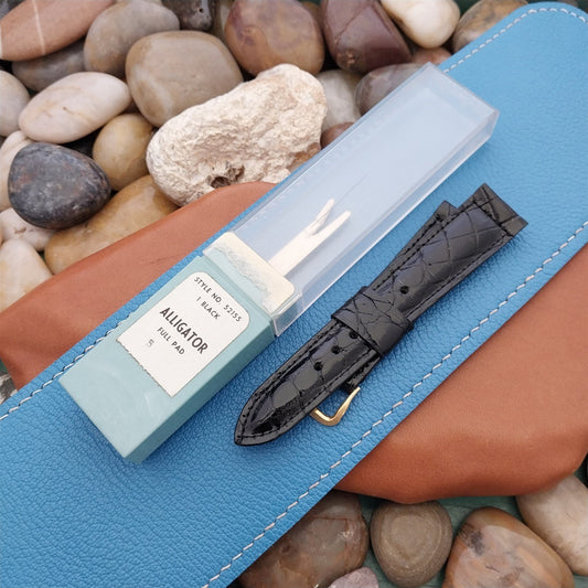 11/16" Kreisler Short King Alligator Classic Tapered 1950s Vintage Watch Strap