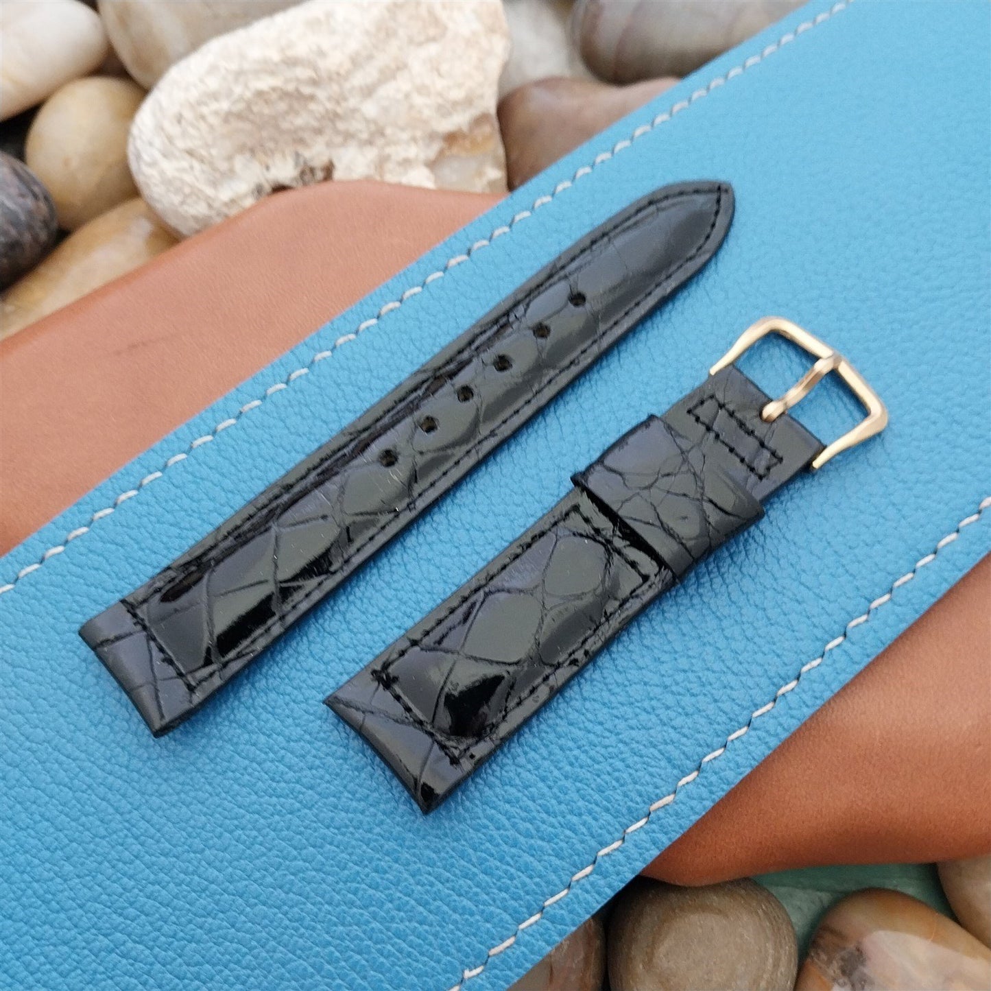 11/16" Kreisler Short King Alligator Classic Tapered 1950s Vintage Watch Strap