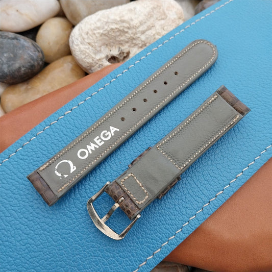 Omega 16mm Lizard Skin Short nos Unused Classic 1950s Vintage Watch Band