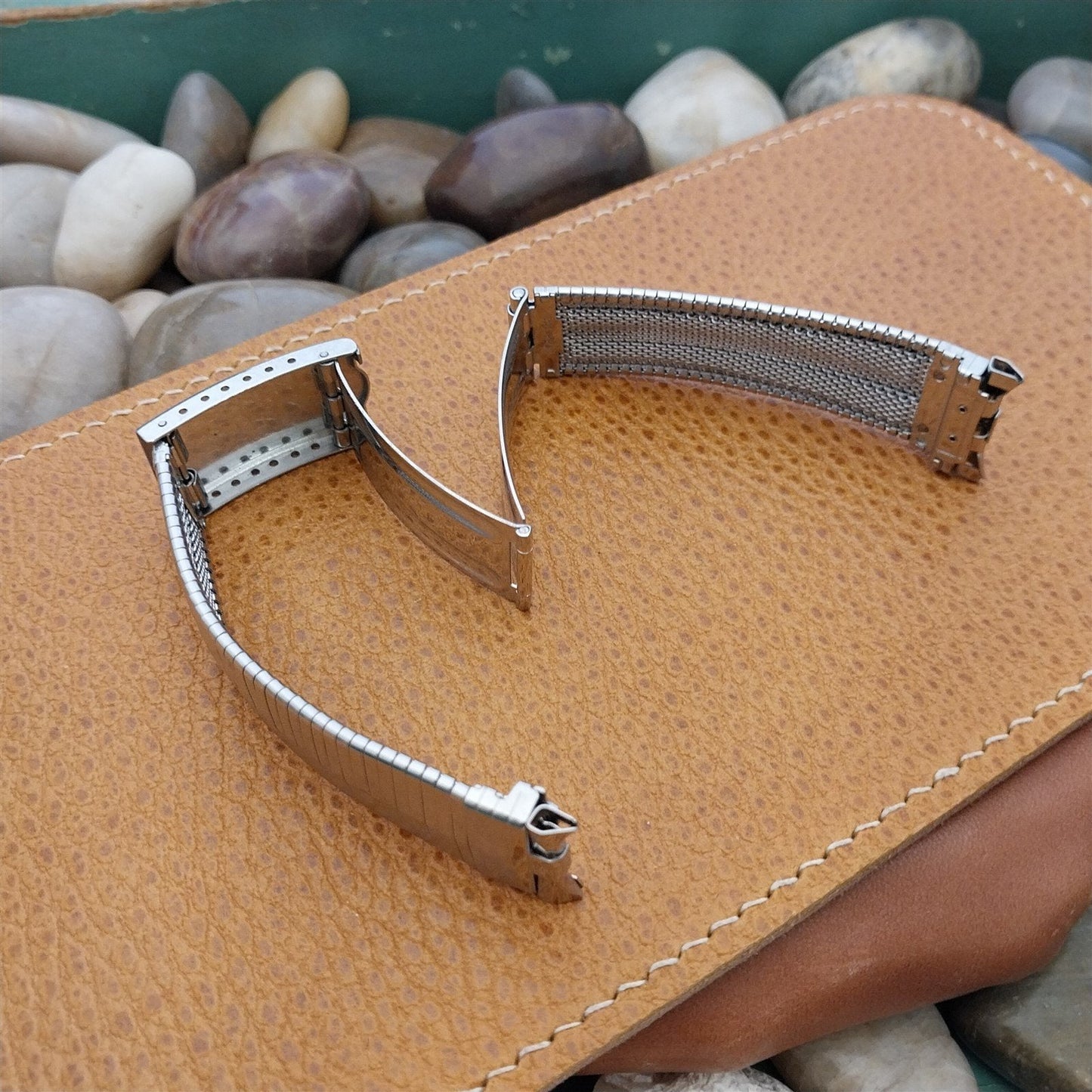 18mm 19mm JB Champion USA Stainless Steel Unused nos 1960s Vintage Watch Band