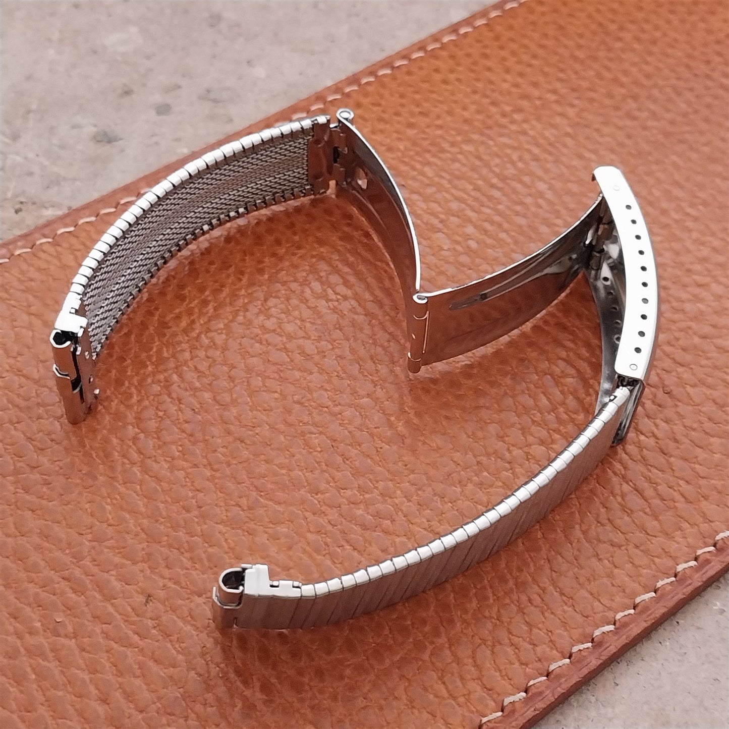 JB Champion 17mm 18mm 19mm Stainless Steel 1960s Vintage Watch Band