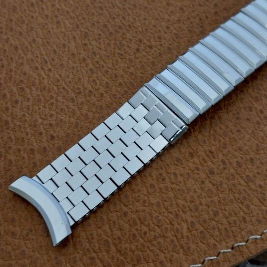 White Gold-Filled Kreisler 19mm 18mm 17mm Brick Link 1950s Vintage Watch Band