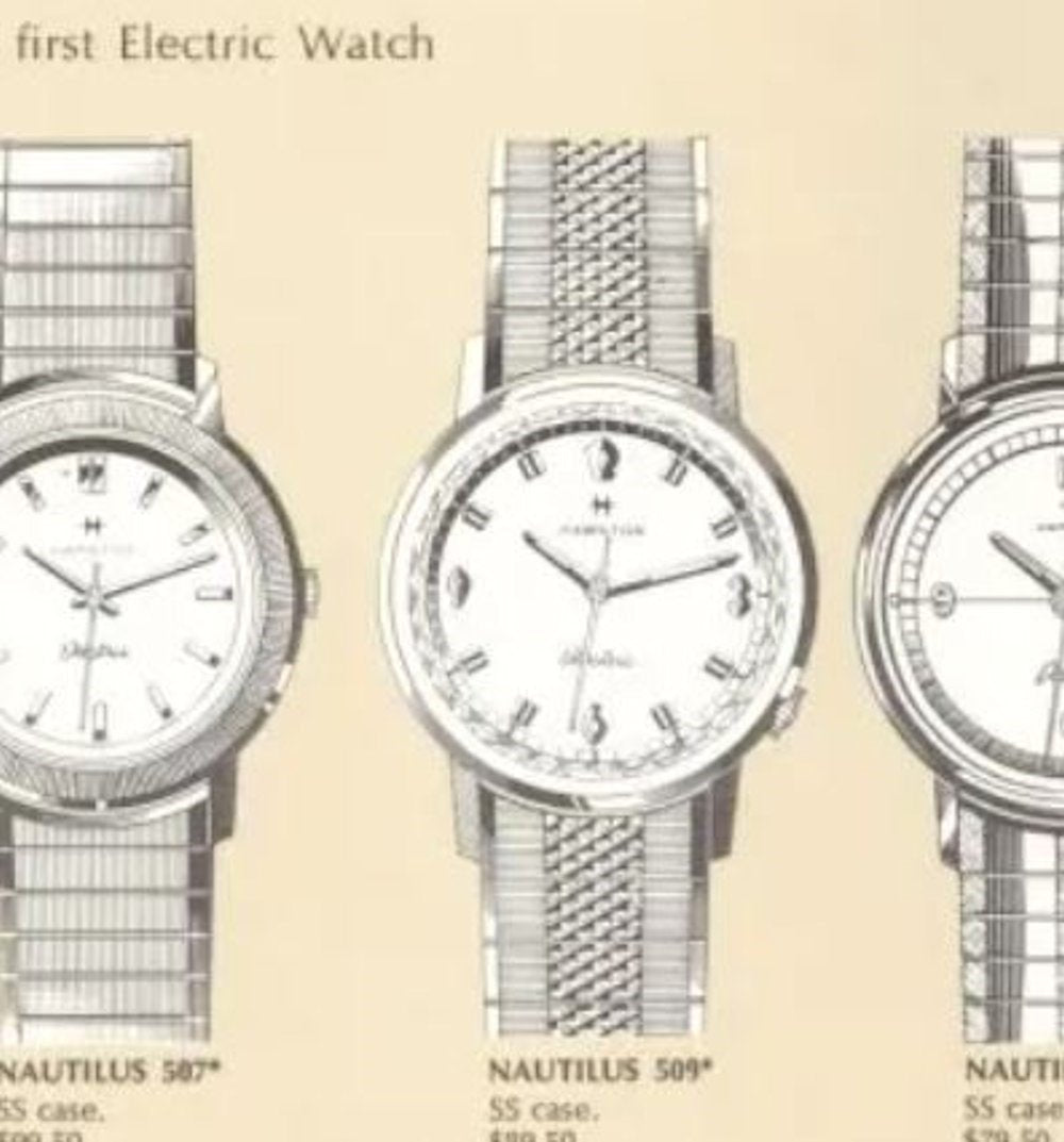 Hamilton Electric Nautilus 502 & 509 Stainless Steel nos Vintage Watch Band