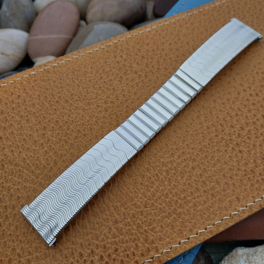 Vintage 17mm 18mm 19mm White Gold-Fill Kreisler Unused Classic 1960s Watch Band