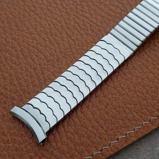 1958 10k White Gold Filled Classic Long nos Vintage Watch Band Speidel USA