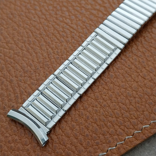 1957 10k White Gold Filled Classic Long nos Vintage Watch Band Speidel USA