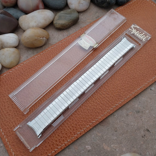 19mm 18mm 10K White Gold Filled Classic Speidel USA Cobra nos Vintage Watch Band