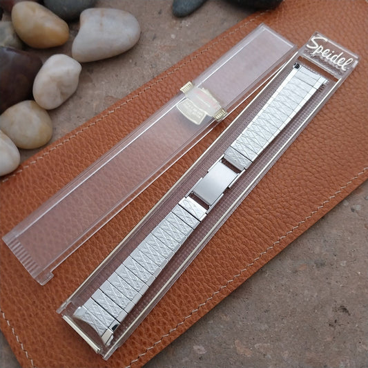 Vintage 19mm 18mm 17mm White Gold-Filled Speidel Classic Long Unused Watch Band