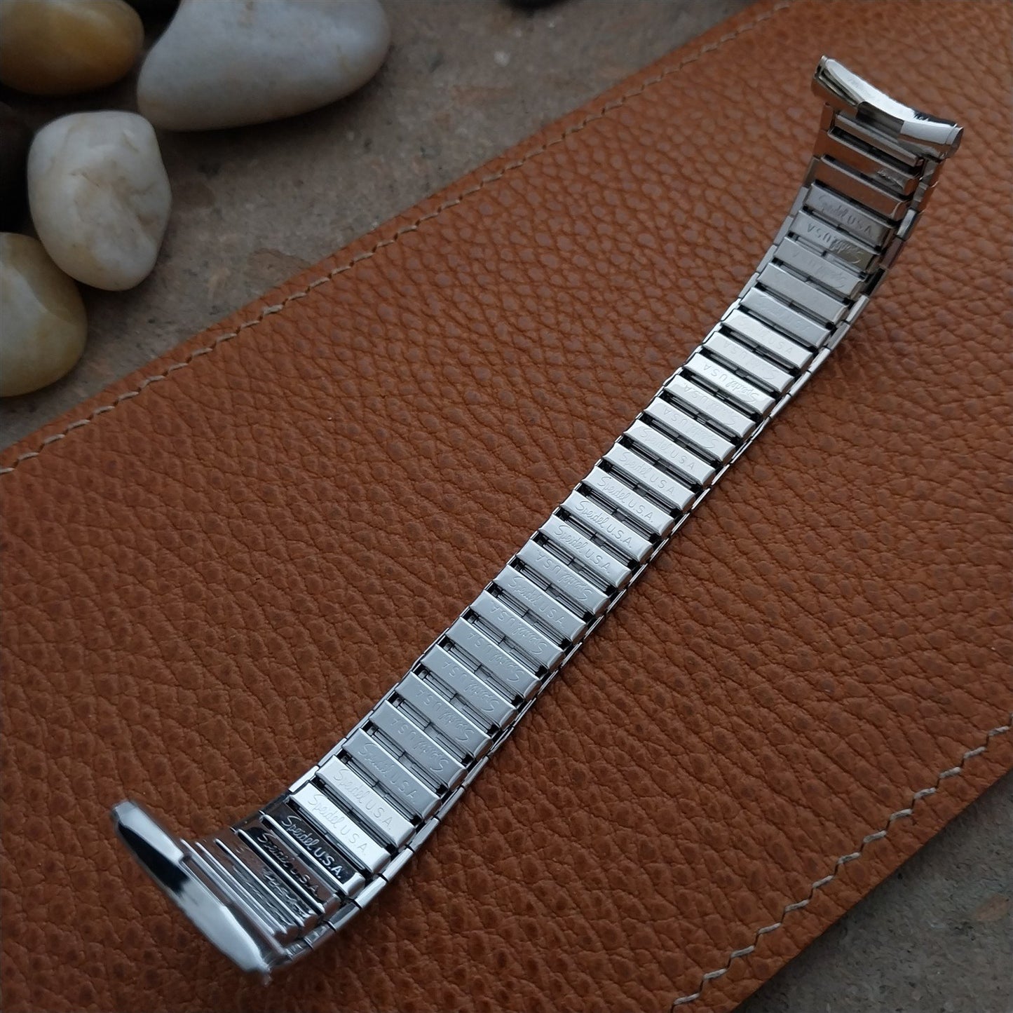 Vintage White Gold-Fill Speidel Tapered 19mm 18mm 17mm Classic Unused Watch Band