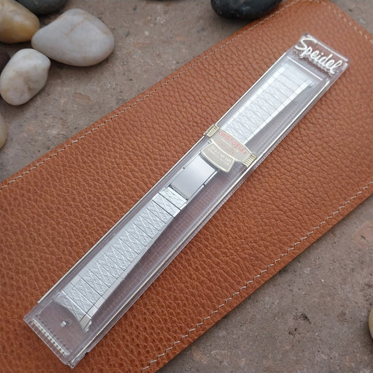 Vintage 19mm 18mm 17mm White Gold-Filled Speidel Enfield NOS Unused Watch Band
