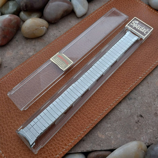 Vintage White Gold-Filled Long Speidel Cobra Unused nos Classic 1970s Watch Band