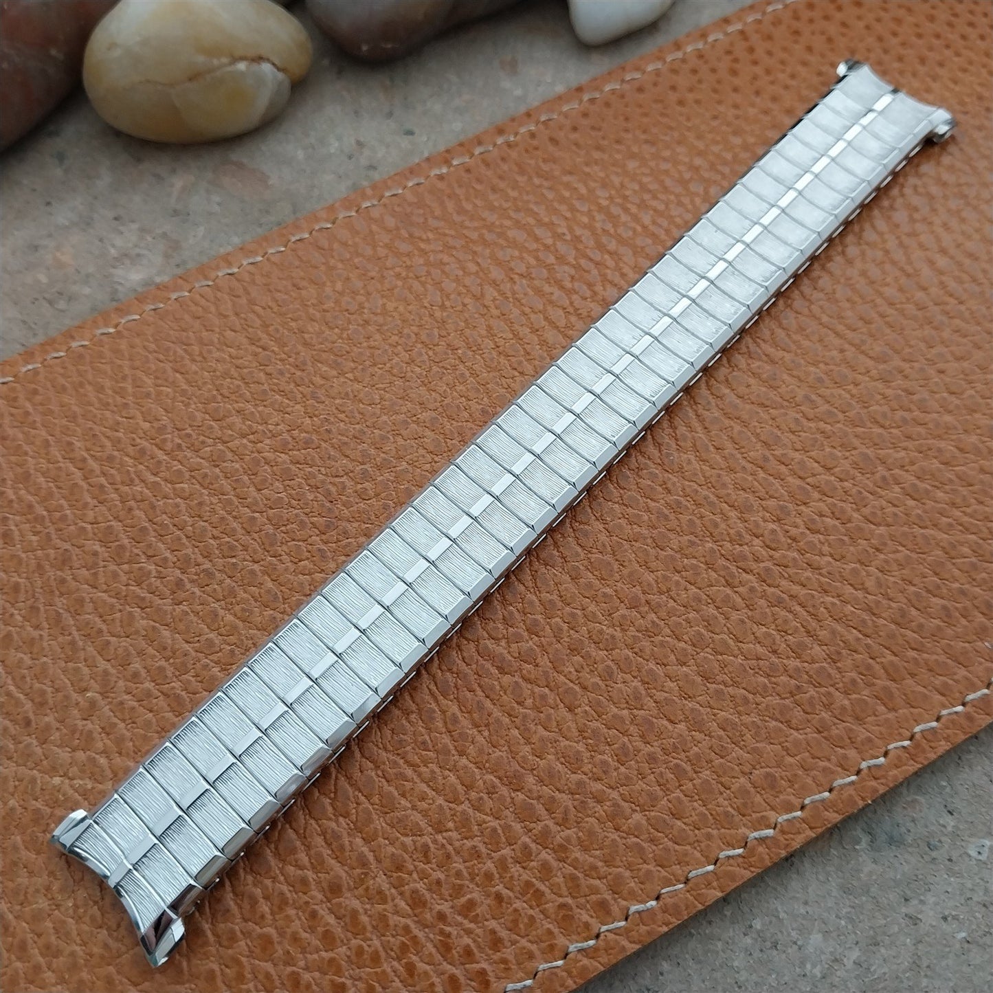 19mm 18mm 17mm White Gold-Filled Speidel High Ridge NOS 1960s Unused Watch Band