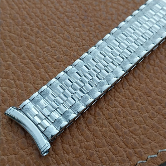 1962 Speidel Camelot White Gold Filled Long Classic nos Vintage Watch Band