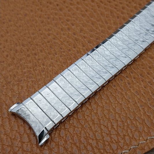 Vintage White Gold-Filled 19mm 18mm 17mm Speidel Fairway Unused 1960s Watch Band