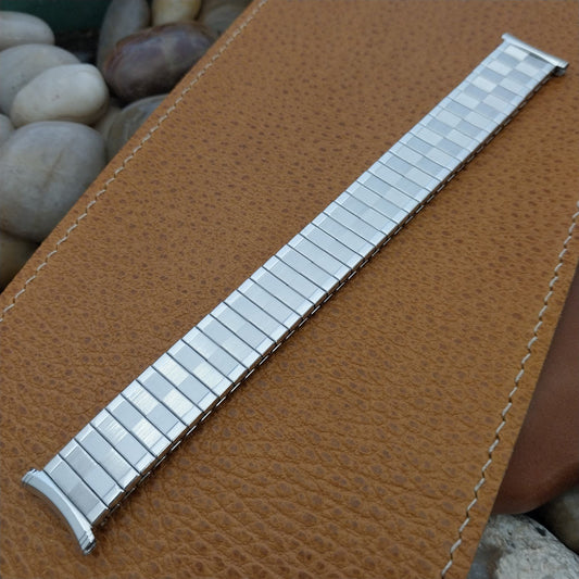 19mm 18mm 16mm 10K White Gold-Filled Speidel Domino Unused Vintage Watch Band