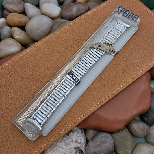 19mm 18mm 16mm 1957 White Gold Filled Classic Long Vintage Watch Band Speidel