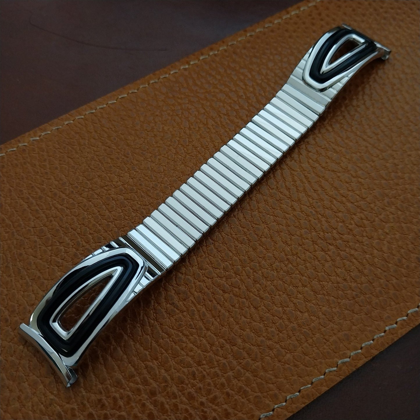 Vintage 19mm 18mm 1958 White Gold-Fill Speidel American Jet Unused Watch Band