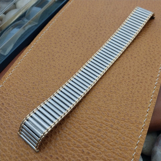 18mm Speidel USA Euroflex Gold Tone & Stainless Steel Long Vintage Watch Band