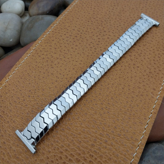 1957 10k White Gold-Filled Speidel Golden Knight USA Unused Vintage Watch Band