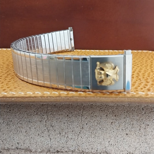 32nd Mason Gold Emblem & White Gold gf Speidel nos Vintage Watch Band