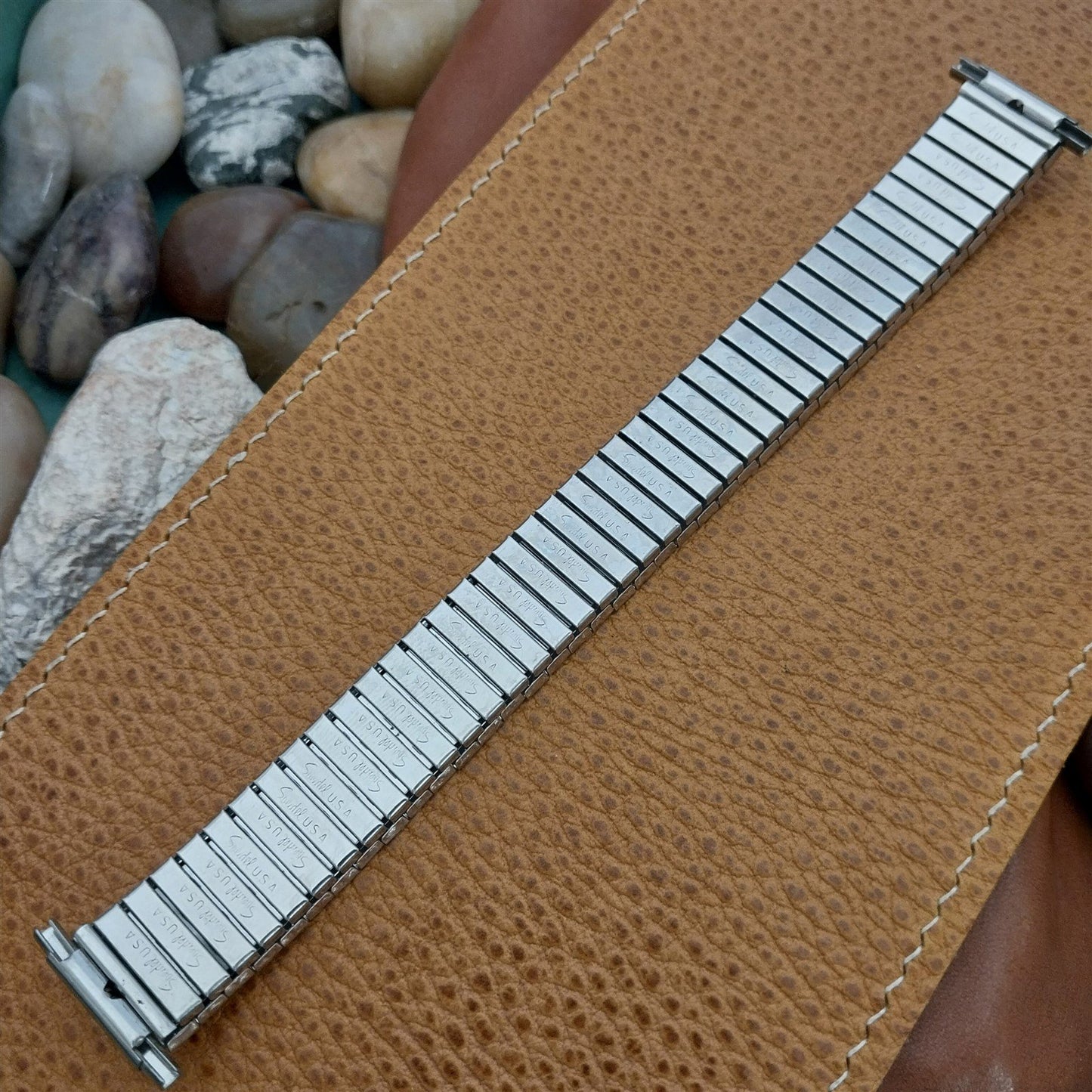 18mm 19mm 20mm 1970s Long Stainless Steel Unused nos Vintage Watch Band Speidel