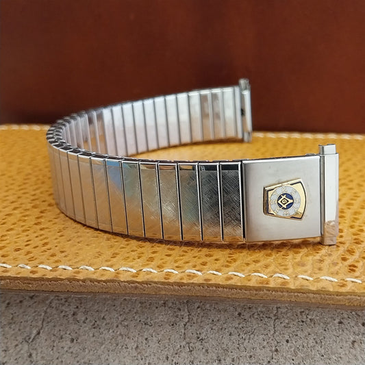 Knights Templar Gold Emblem & Stainless Speidel USA nos Vintage Watch Band