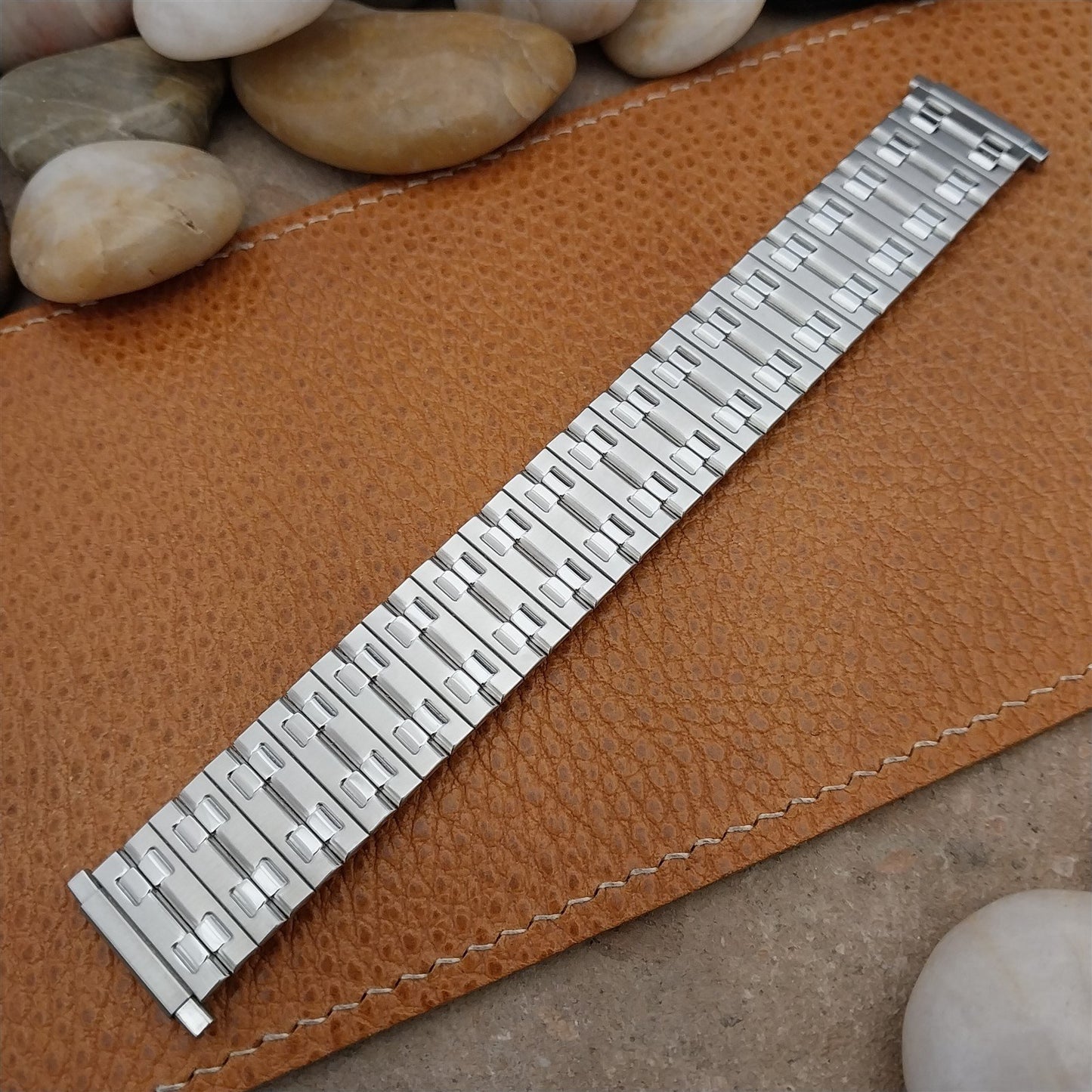 Wide One 1970s Speidel USA Made 6" Stainless Steel nos Vintage Watch Band