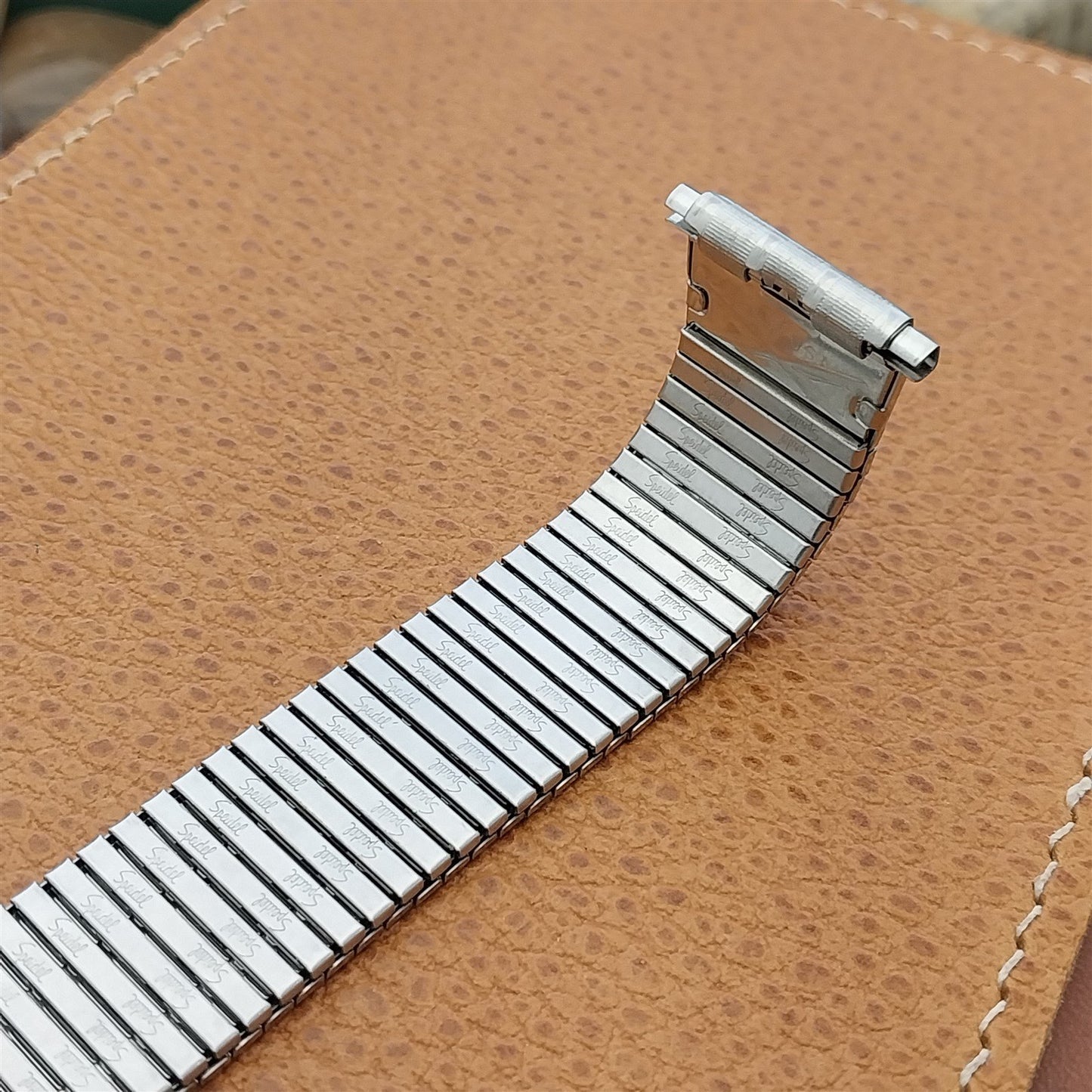 Speidel Thinline 1970s Flared Long Stainless Steel Vintage Watch Band