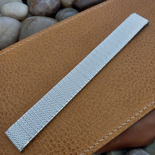 Vintage Speidel Thinline 17.2mm 10K White Gold-Filled Unused Classic Watch Band