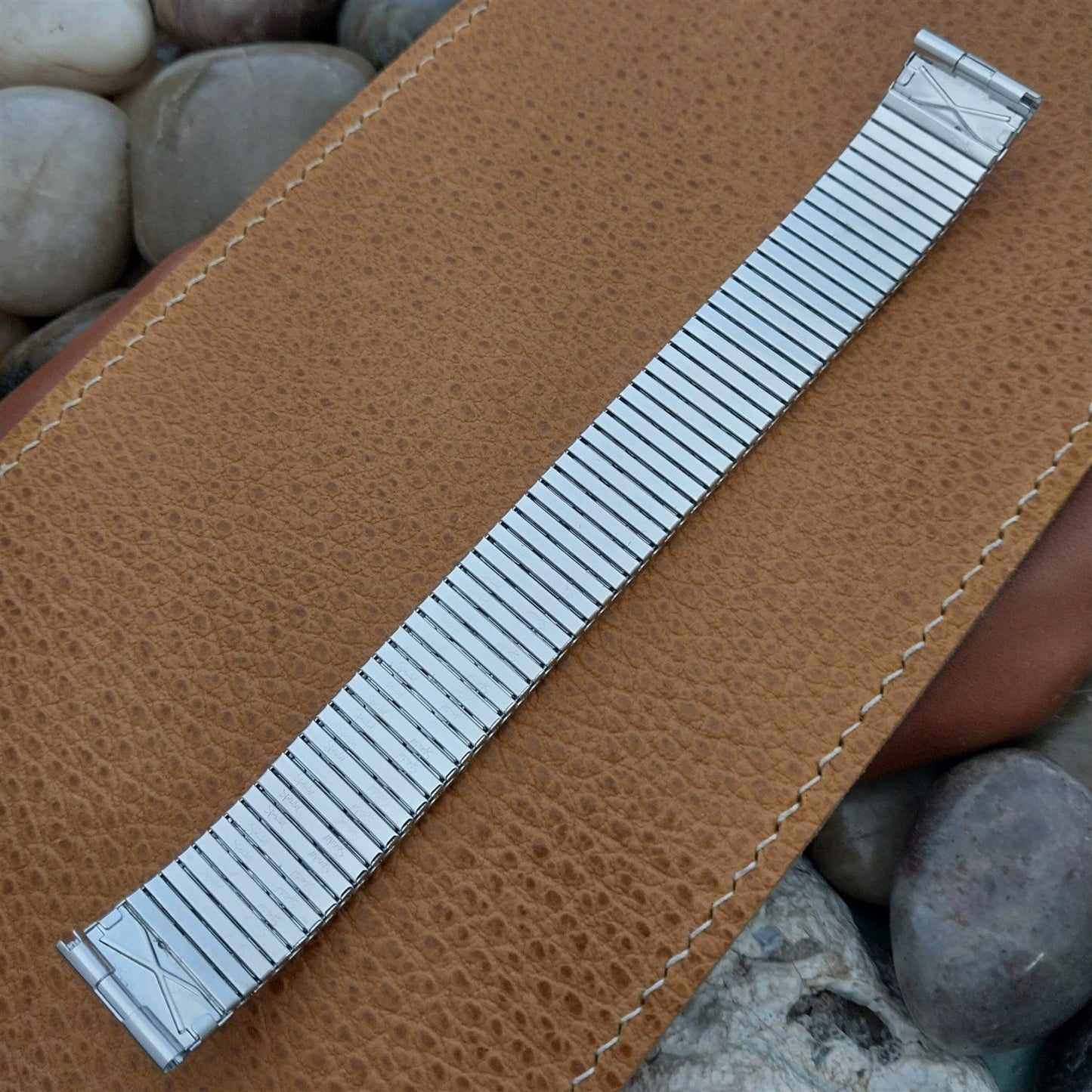 Vintage Speidel Thinline 17.2mm 10K White Gold-Filled Unused Classic Watch Band