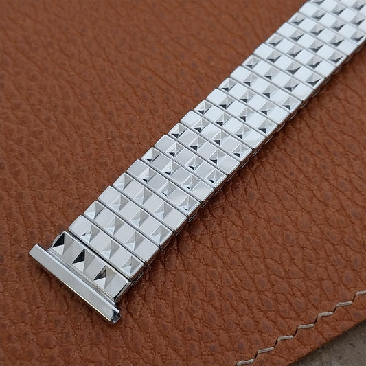 1953 10k White Gold-Filled Speidel nos Scissor Expansion Vintage Watch Band