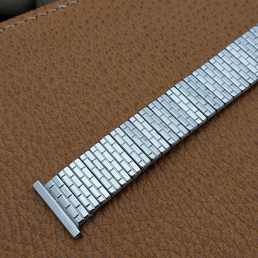 19mm 18mm 1950s Speidel Cortez White Gold-Filled Short Unused Vintage Watch Band