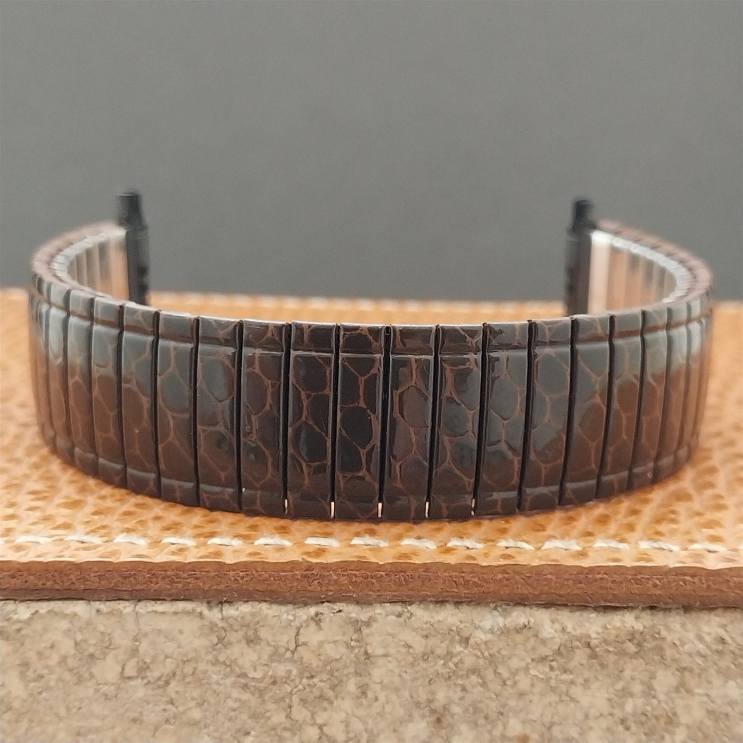 16mm 18mm 20mm Speidel Snakeskin Enameled Classic Stretch Vintage Watch Band