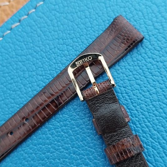 Vintage 11mm Seiko Lizard Unused Classic Ladies Watch Band & Logo Buckle