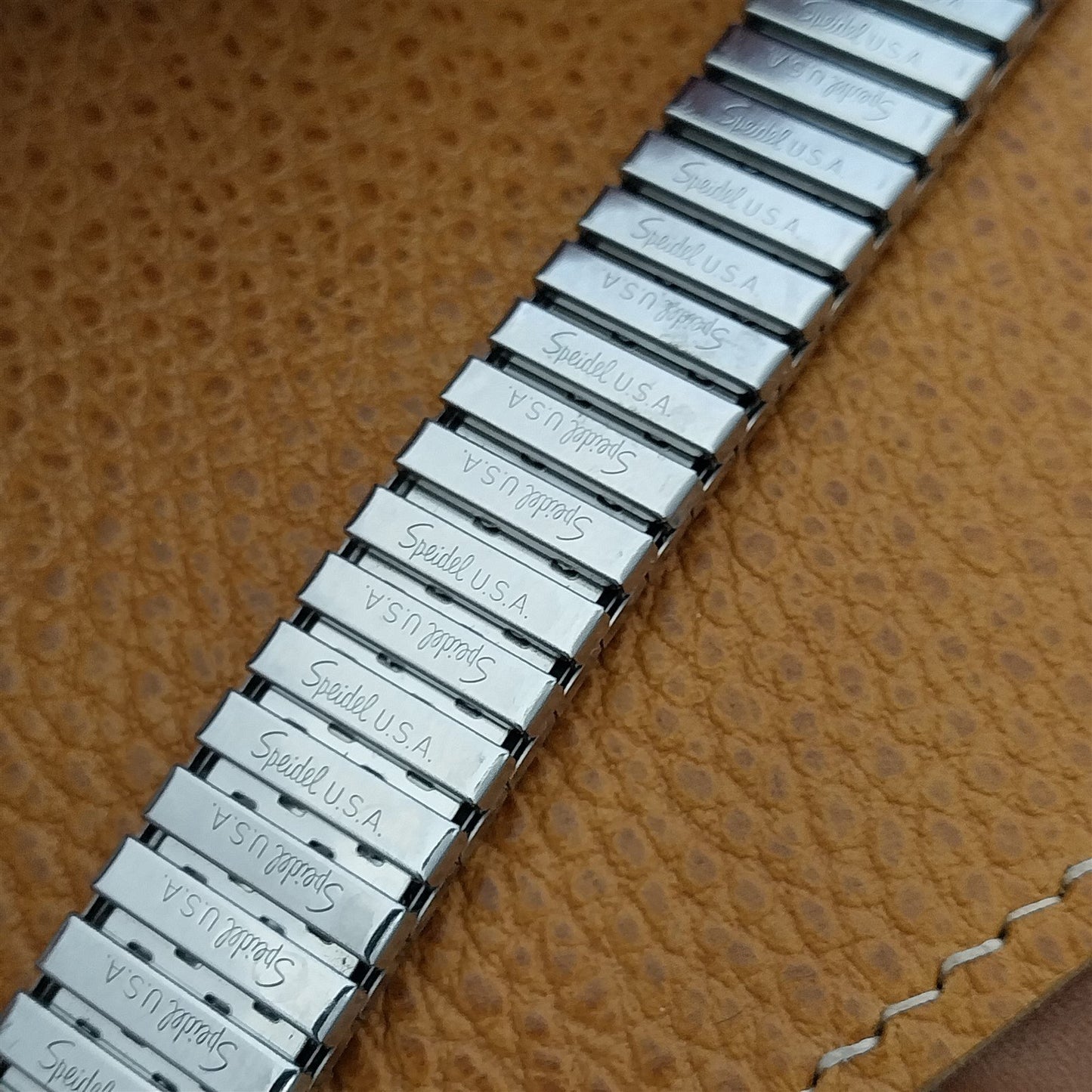 1970s 19mm 18mm Speidel Brushed Stainless Steel TwistoFlex Vintage Watch Band