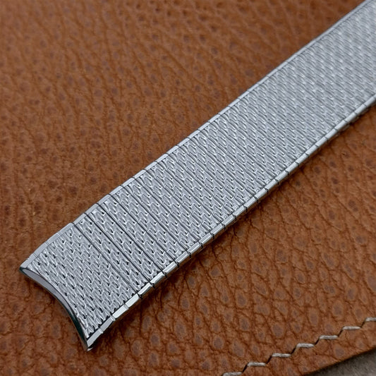 Vintage 17.2mm 10K White Gold-Filled Classic Speidel Thinline Unused Watch Band