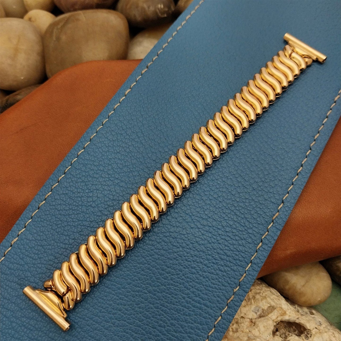 1946 Rose Gold-Filled Speidel Phoenix Expansion nos Vintage Watch Band