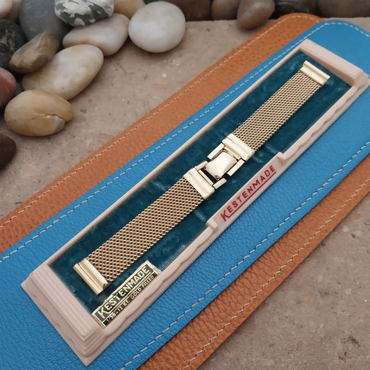 12K Gold-Filled Mesh 15.3mm Kestenmade Unused Classic 1940s Vintage Watch Band