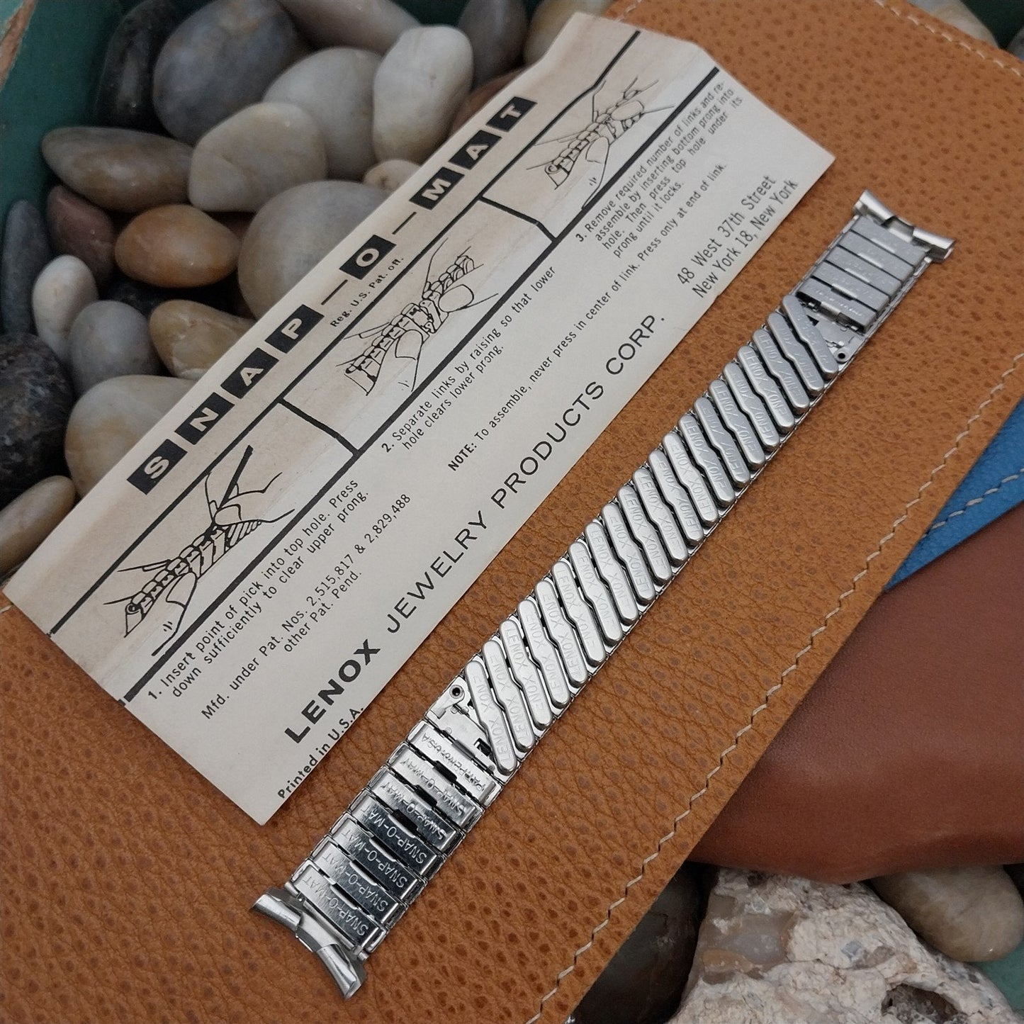 Lenox USA Stainless Steel Unused 1950s Vintage Watch Band 16mm 18mm 19mm