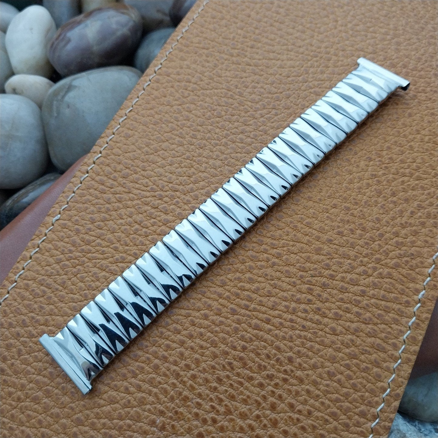 Stainless Steel Scissor-Expansion Short nos Foster USA 1950s Vintage Watch Band