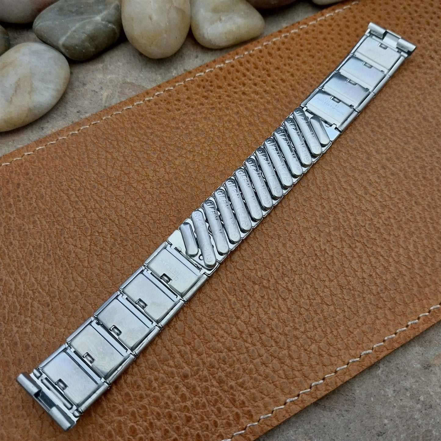 Vintage 17.2mm Glen Stainless Steel Expansion Unused Classic 1950s Watch Band