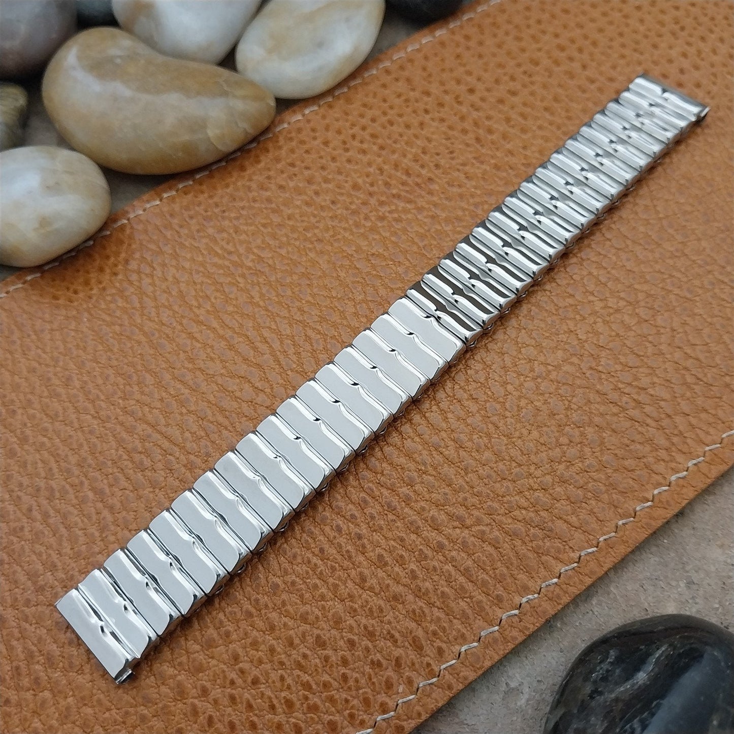 Classic 1940s Bretton Stainless Steel Expansion Unused 5/8" Vintage Watch Band