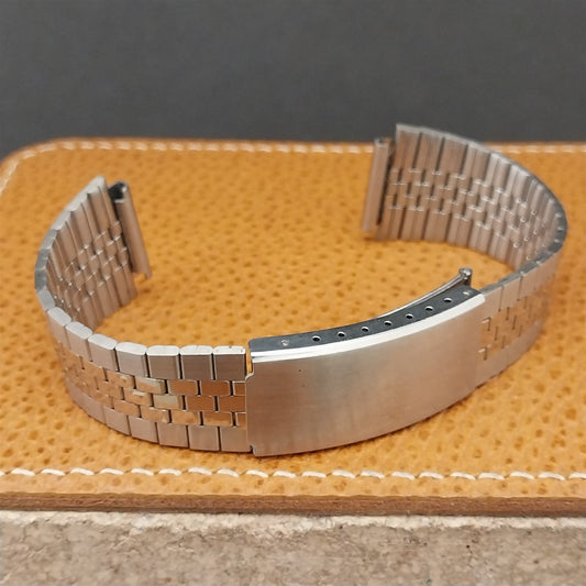 18mm 1970s Vintage Stainless Steel Classic Flared NOS Unused Watch Band