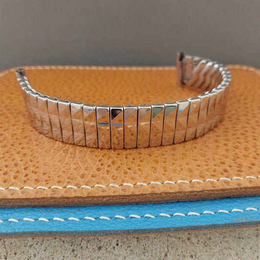 Eton USA 17.2mm Stainless Steel Expansion nos Unused 1950s Vintage Watch Band