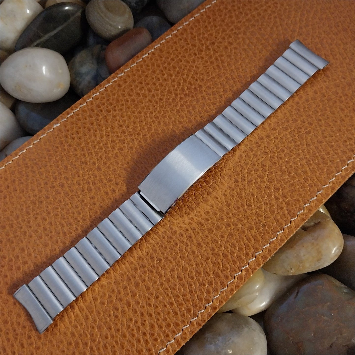 Vintage 19mm 18mm Stainless Steel Bar Link Kreisler Stelux Unused Watch Band