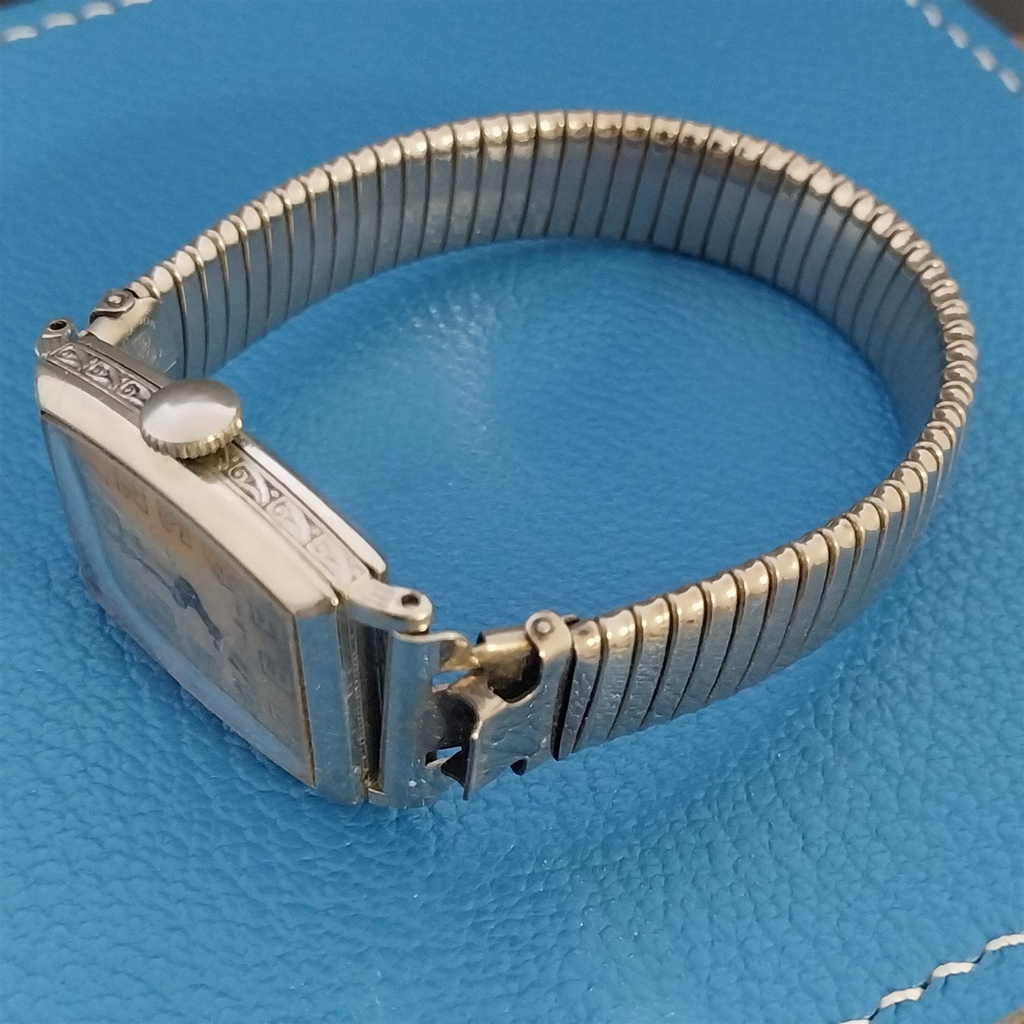 5/8" 15mm Bliss Antique White Gold-Filled Wire Lug Unused Classic Watch Band