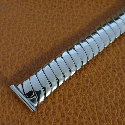 Vintage 1948 5/8" 15mm 14mm 12k White Gold-Filled Flex-Let nos Unused Watch Band